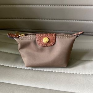Longchamp Army Green Coin Purse!